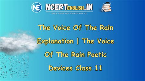 how does the rain become the voice of earth|the voice of rain poetic devices.